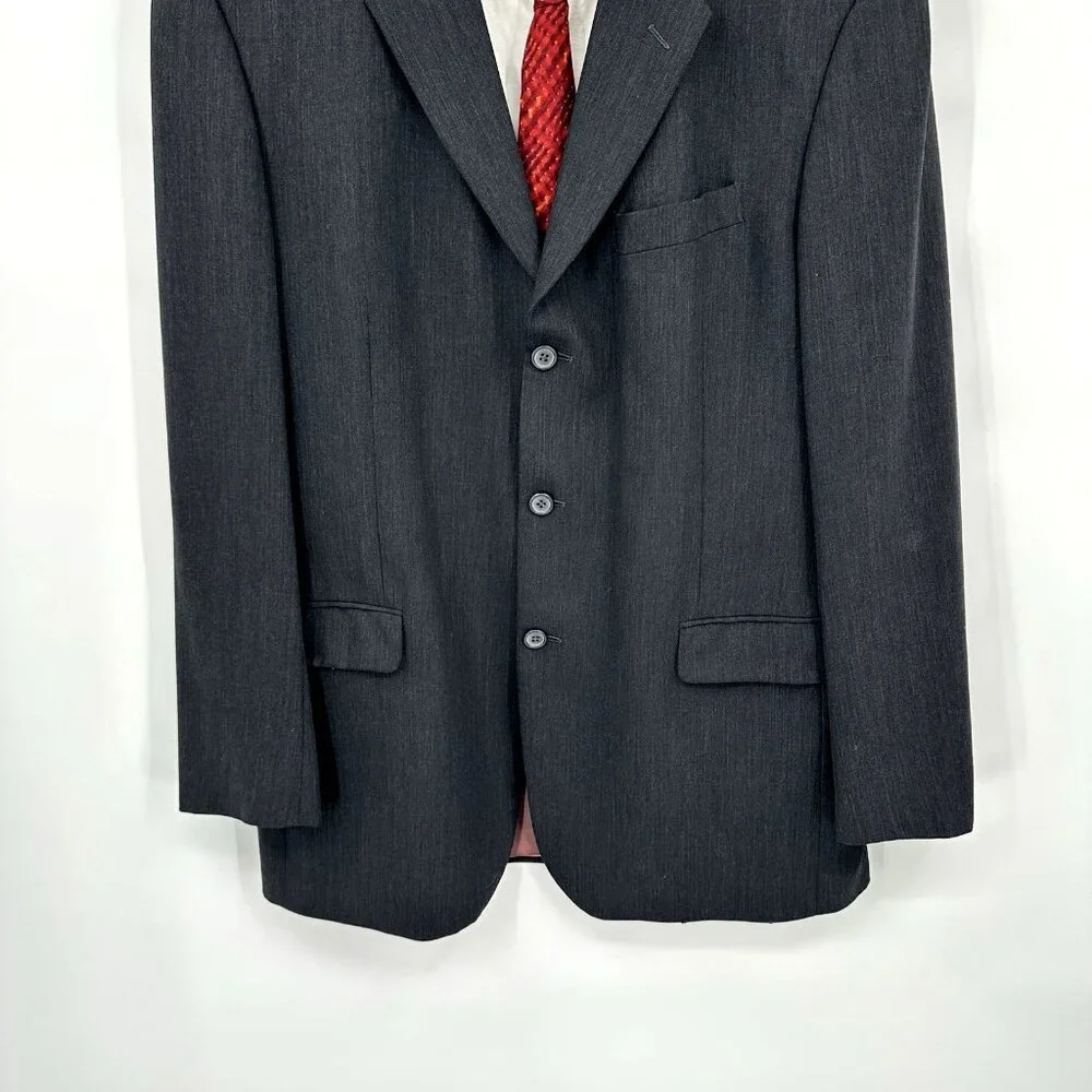 vintage 80s 90s EMANUEL UNGARO EMANUEL blazer jacket european designer gray 42L